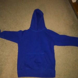 blue sweatshirt